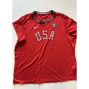 Women's Nike USA Olympics Short Sleeve T-Shirt - Red -‎ XXL